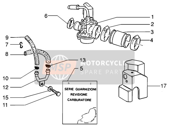 Piaggio NRG MC3 DD 2002 Carburettor for a 2002 Piaggio NRG MC3 DD