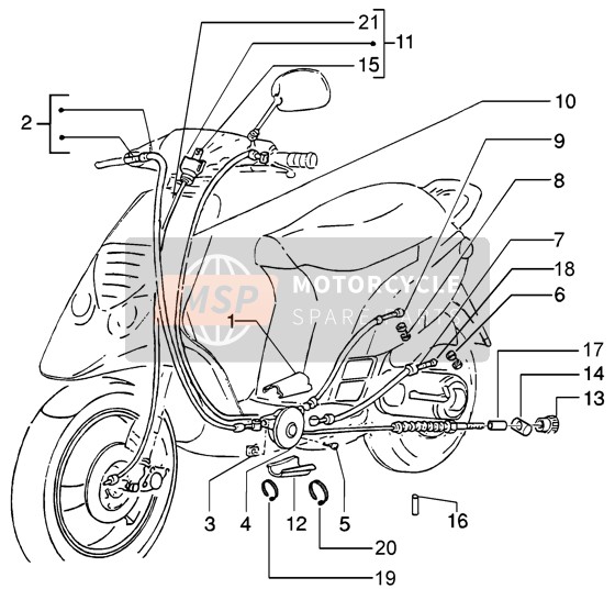 Piaggio NRG MC3 DD 2004 Getriebe für ein 2004 Piaggio NRG MC3 DD