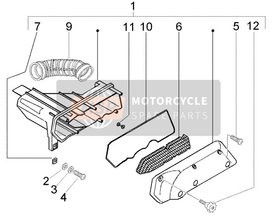 Piaggio NRG MC3 DT 2006 Air Cleaner for a 2006 Piaggio NRG MC3 DT