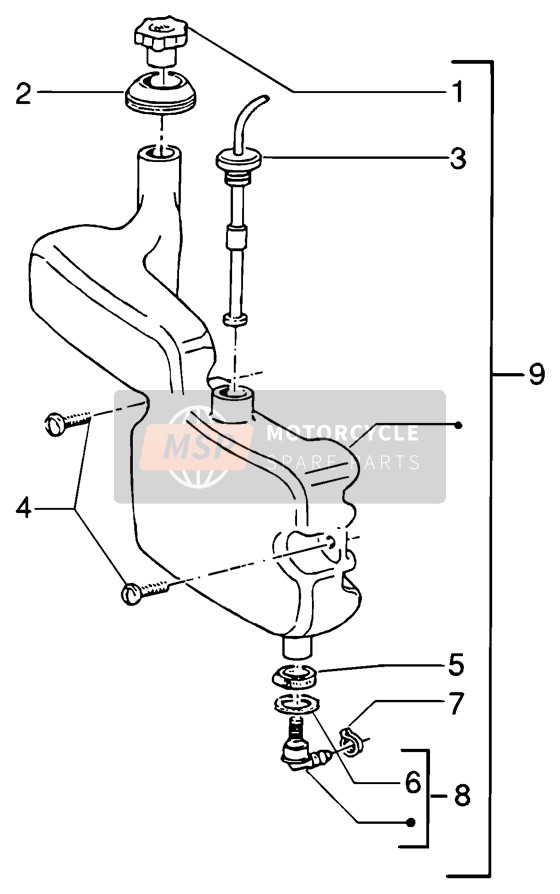 Piaggio NRG MC3 DT 2006 Cuve à mazout pour un 2006 Piaggio NRG MC3 DT