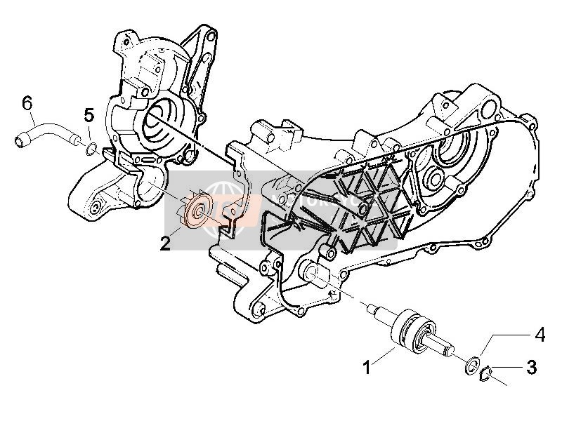 Piaggio NRG Power DD 2005 Pompe plus froide pour un 2005 Piaggio NRG Power DD