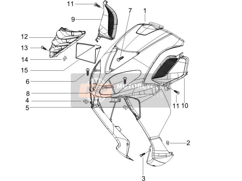 959327000G, Abdeckung Seitlich, Piaggio, 1