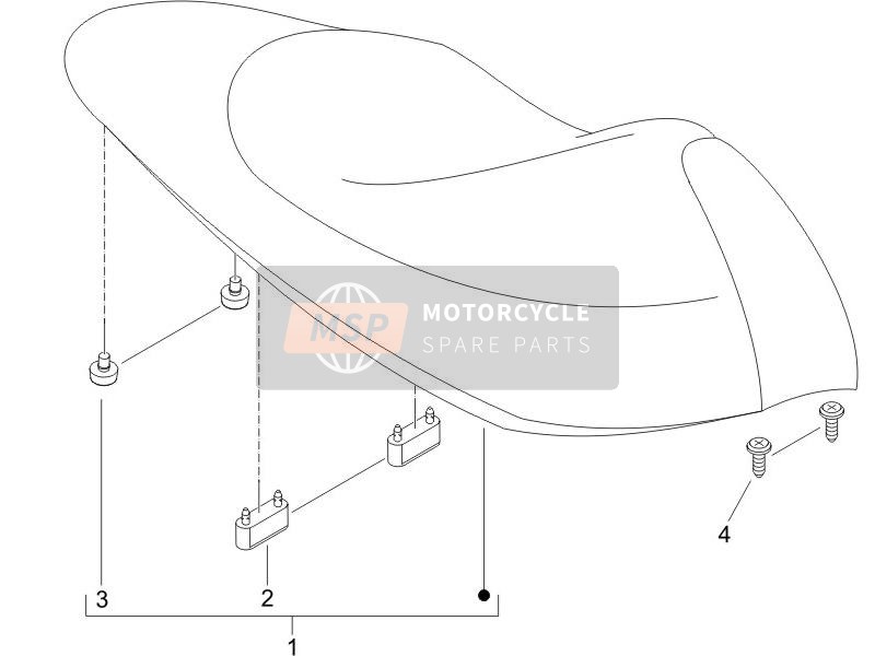 Piaggio NRG Power DD 2005 Sella/Posti a sedere - Tool Roll per un 2005 Piaggio NRG Power DD