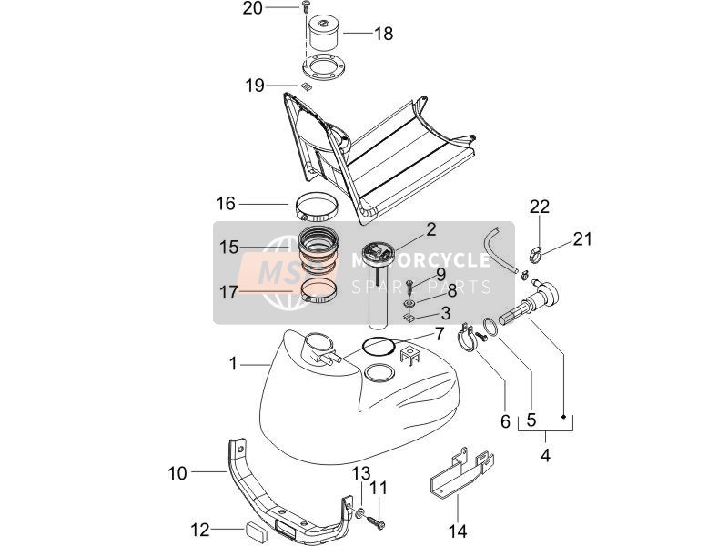 CM025703, Indicator Brandstof Niveau, Piaggio, 1