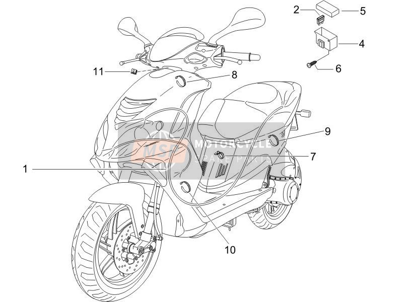 Piaggio NRG Power DD 2005 Mazo de cables principal para un 2005 Piaggio NRG Power DD