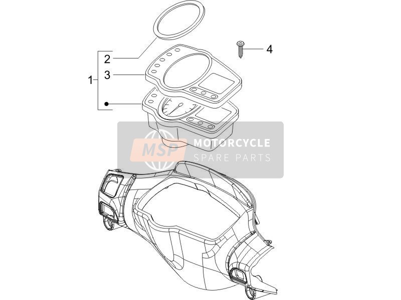 Piaggio NRG Power DD 2005 Combinaison de compteurs - Tableau de bord (2) pour un 2005 Piaggio NRG Power DD