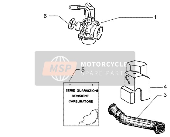 Piaggio NRG Power DT 2000 Carburateur pour un 2000 Piaggio NRG Power DT