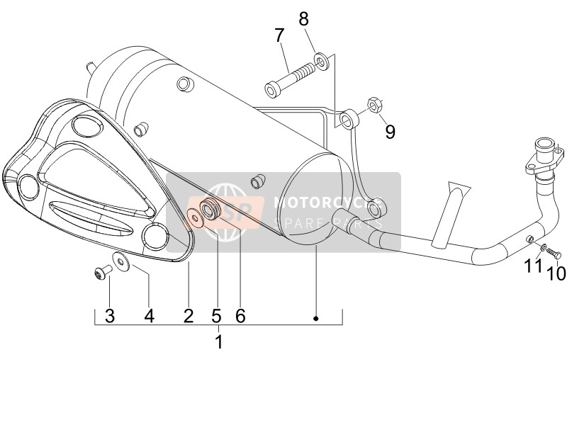 Piaggio NRG Power DT Serie Speciale (D) 2007 Silencer for a 2007 Piaggio NRG Power DT Serie Speciale (D)