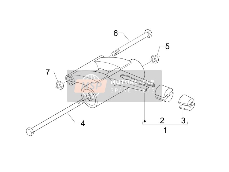 Piaggio NRG Power DT Serie Speciale (D) 2007 Swing Arm for a 2007 Piaggio NRG Power DT Serie Speciale (D)