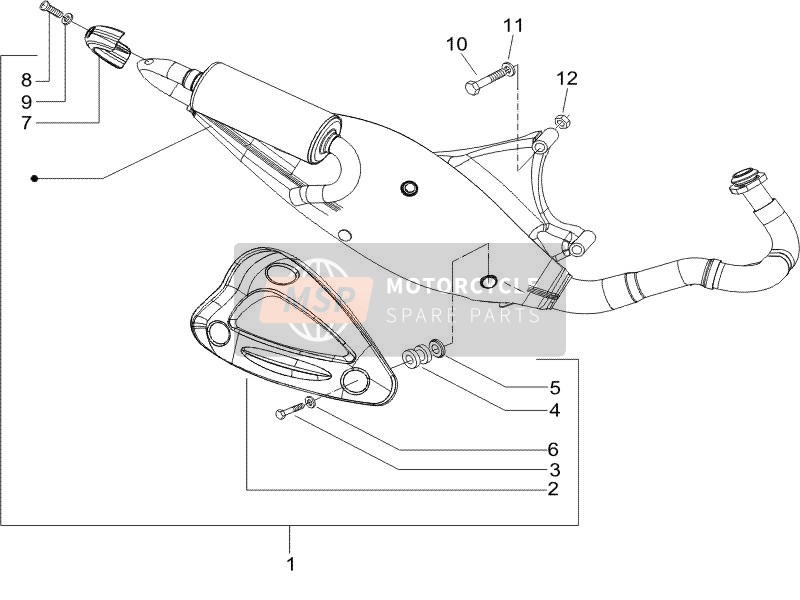 Piaggio NRG Power Pure Jet 2006 Schalldämpfer für ein 2006 Piaggio NRG Power Pure Jet