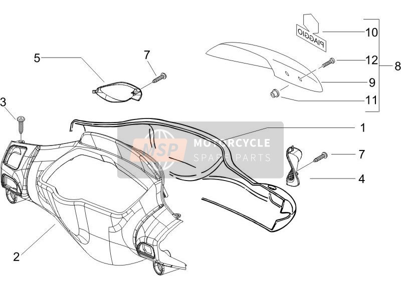 Piaggio NRG Power Pure Jet 2006 Handlebars Coverages for a 2006 Piaggio NRG Power Pure Jet