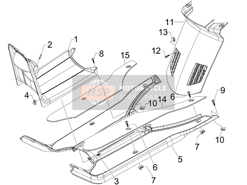 Central Cover - Footrests