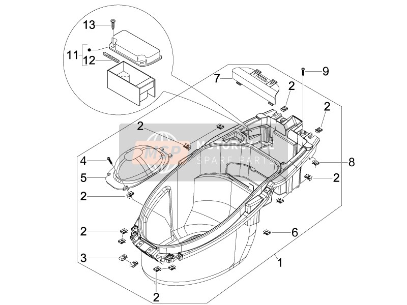 Helmet Housing - Under Saddle