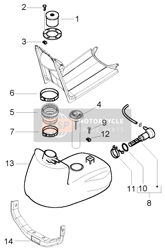 thumbnail image 2 of Original Piaggio Petrol Fuel Pump For NRG Power DD/DT 50 (2004) - CM120903 2 of 4