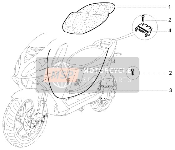 Piaggio NRG Power Purejet 2011 Sillín para un 2011 Piaggio NRG Power Purejet