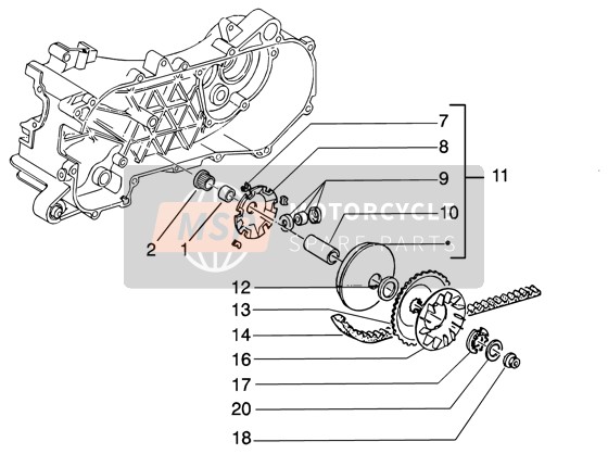 CM100616, Distanzstuck, Piaggio, 2