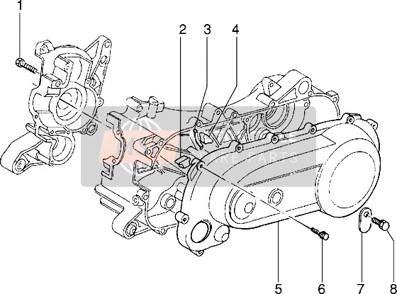 Piaggio NTT 1996 Kupplungsabdeckung für ein 1996 Piaggio NTT