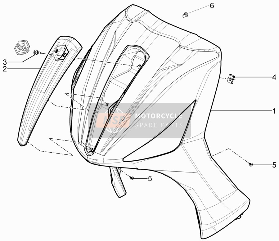 65633800DJ, Frontschild, Piaggio, 0