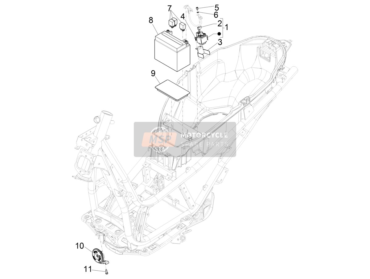 Commutateurs de télécommande - Batterie - klaxon