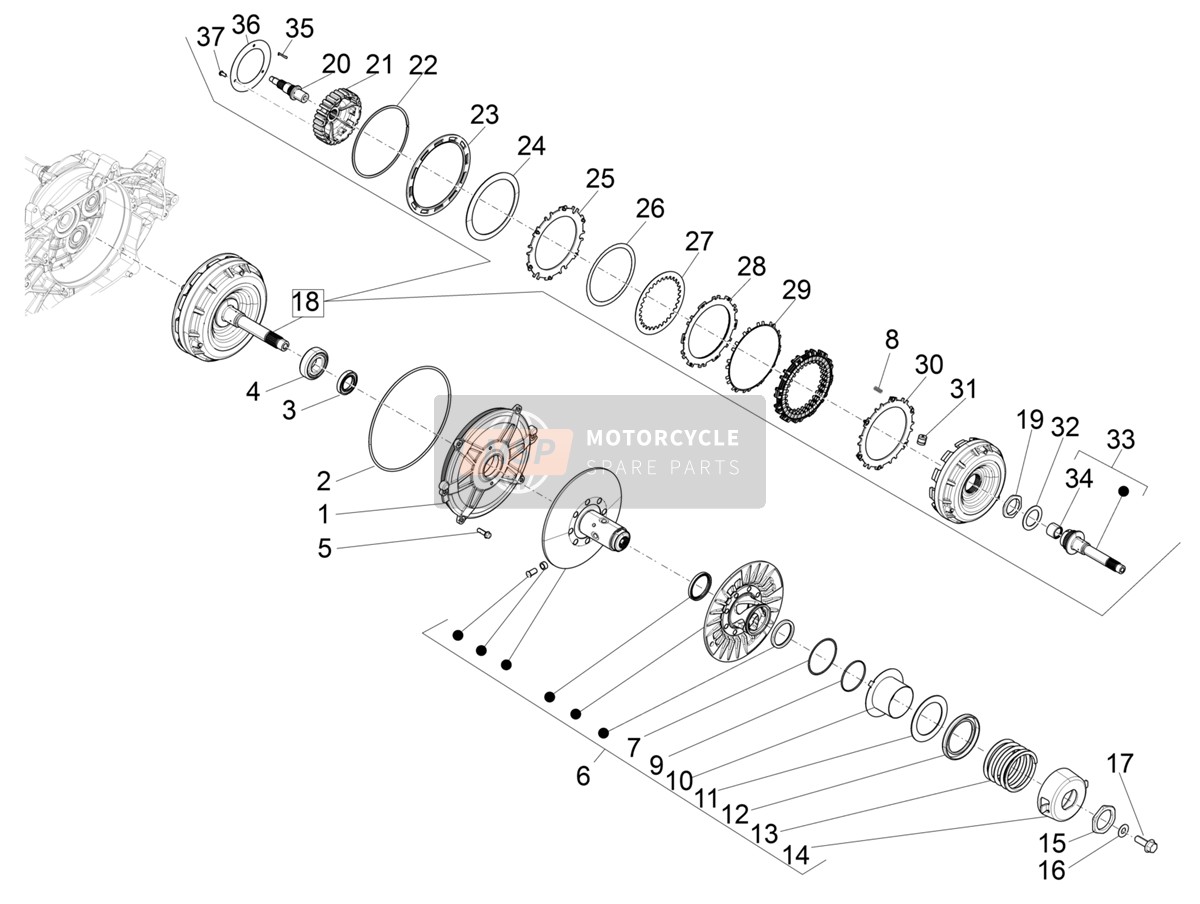1A014629, Lagerscheibe, Piaggio, 1