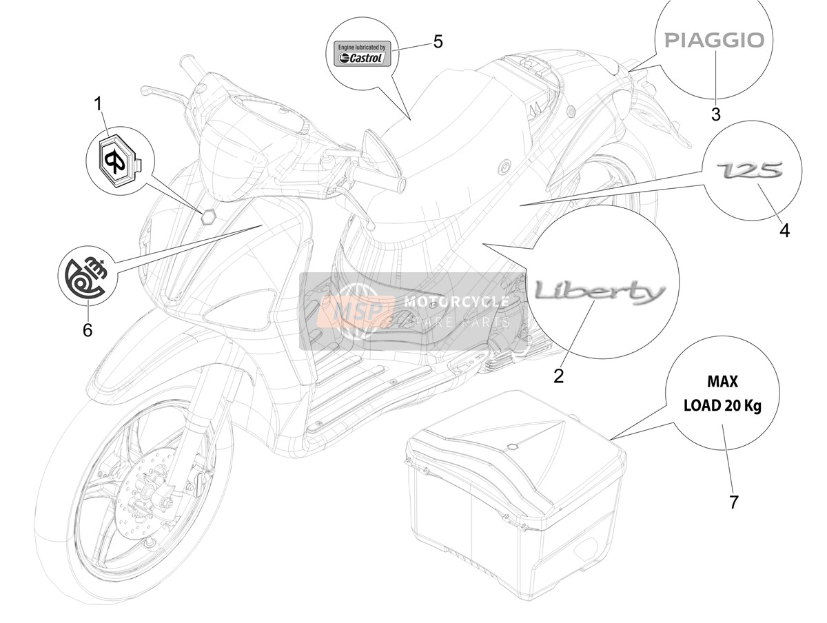 2H002471000A1, Monogramme "Piaggio", Piaggio, 0