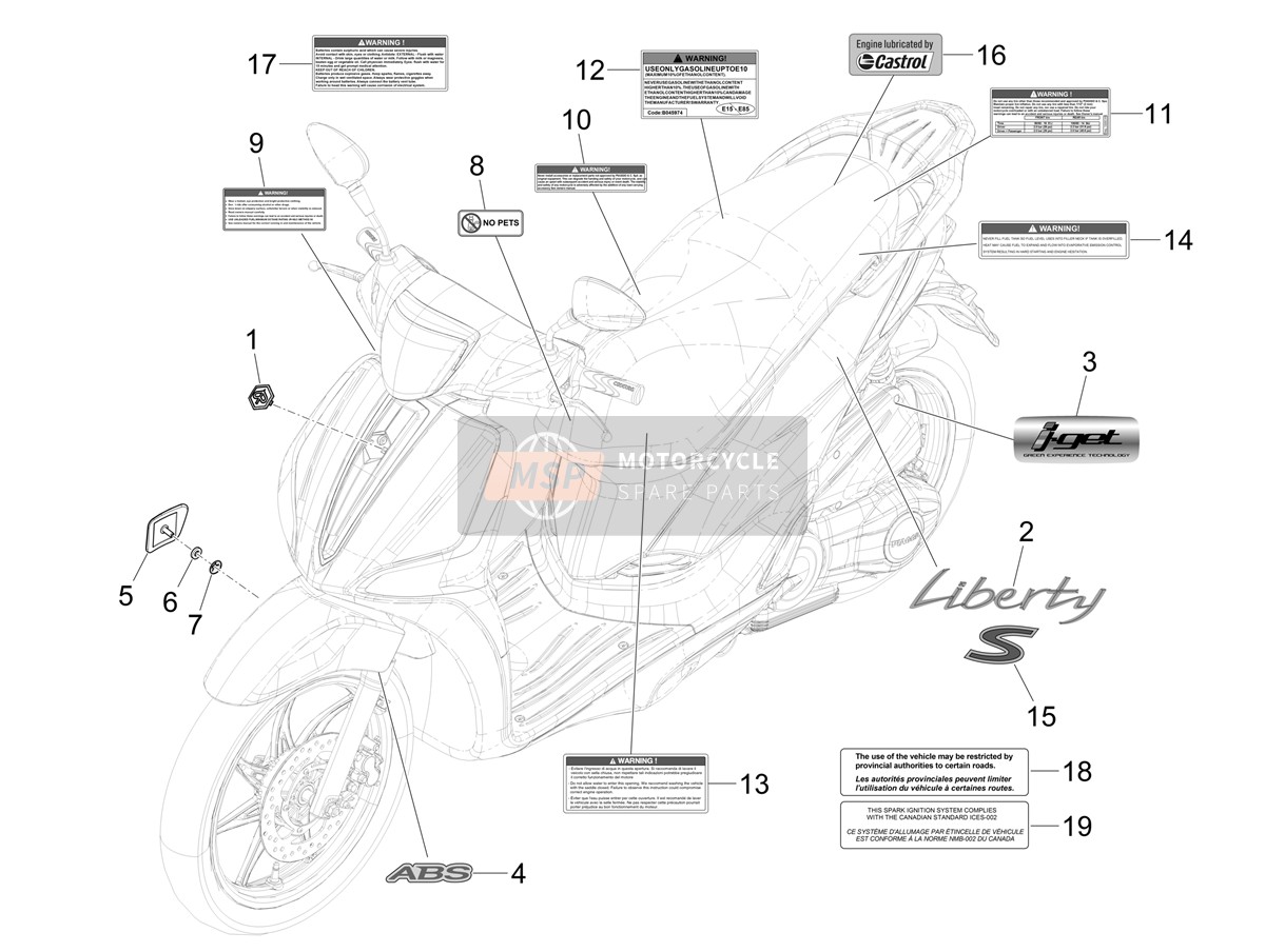 2H004054, S Black Base Plate, Piaggio, 2