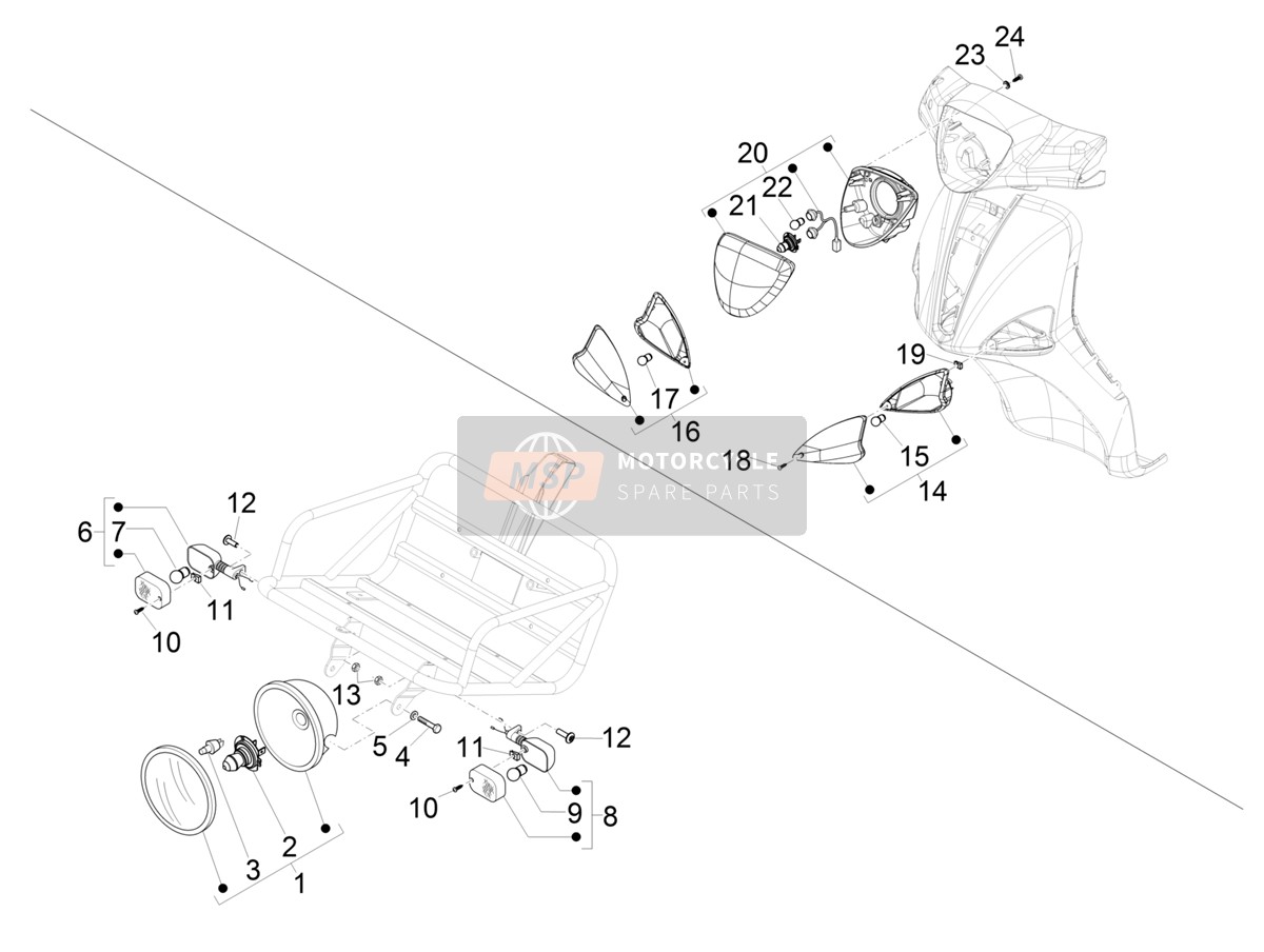 Phares avant - Lampes de clignotant