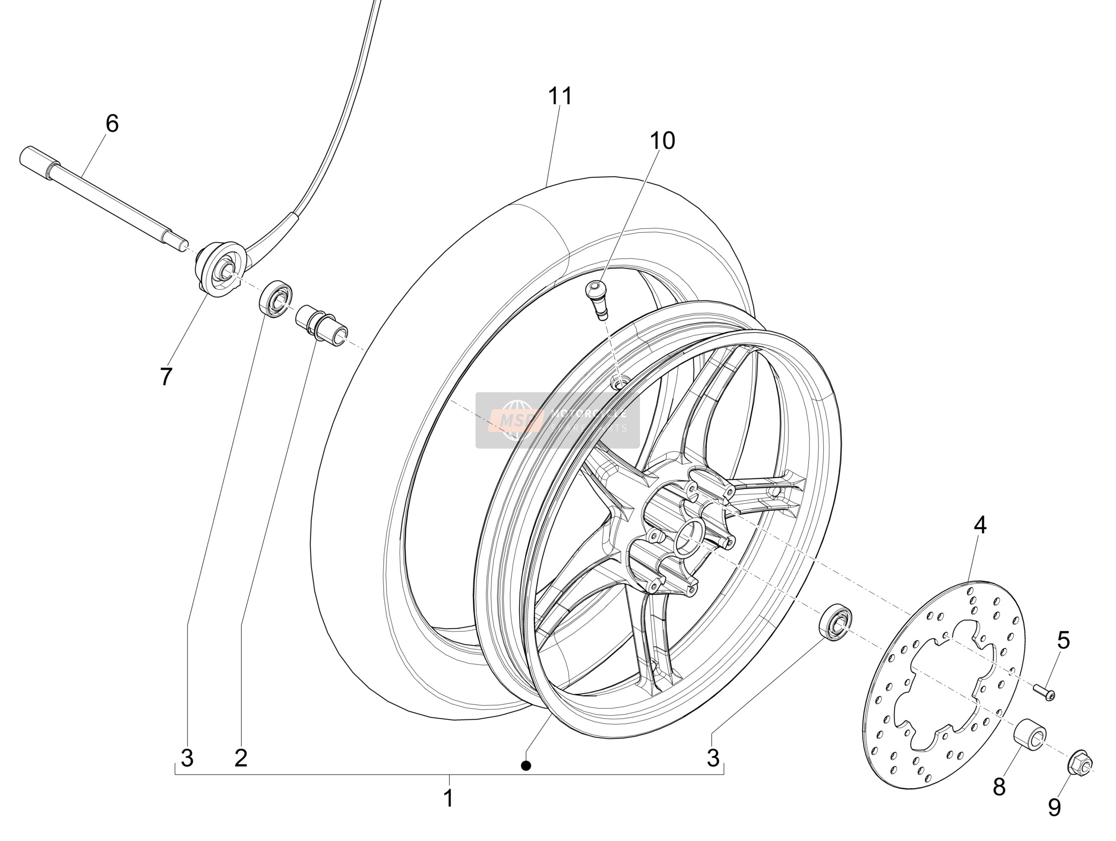 Roue avant