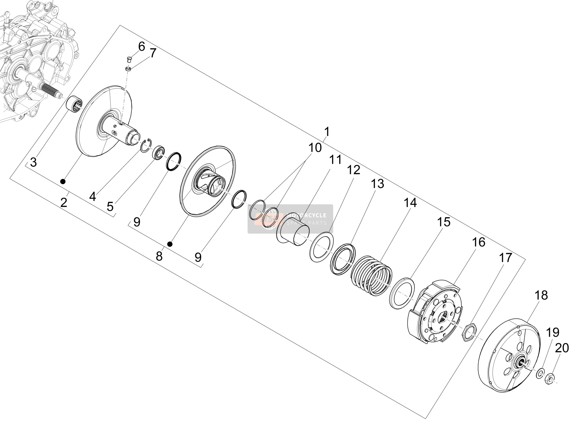 Driven pulley