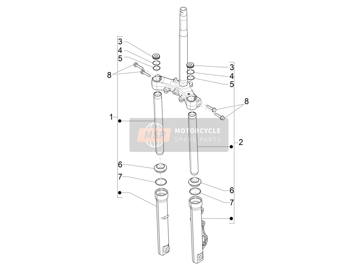 Fork's components (Showa)