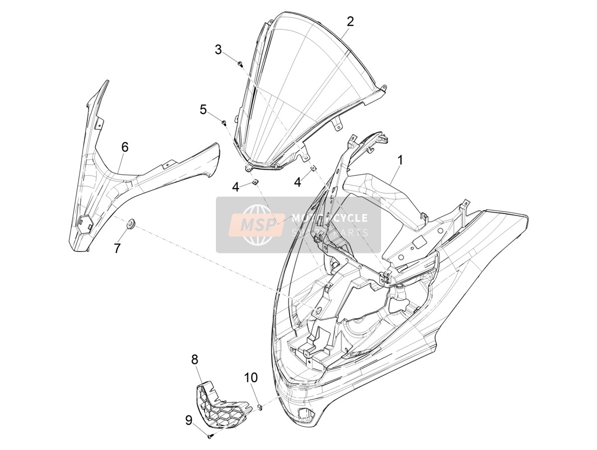 1B006001000NA, Verschluss Oben Schild, Piaggio, 0