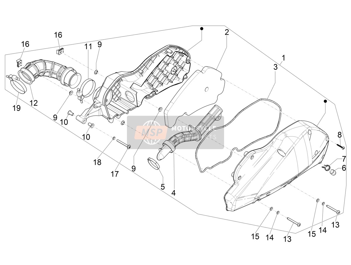 Piaggio MP3 300 HPE Sport E5 (ASIA) 2023 Luftfilter für ein 2023 Piaggio MP3 300 HPE Sport E5 (ASIA)