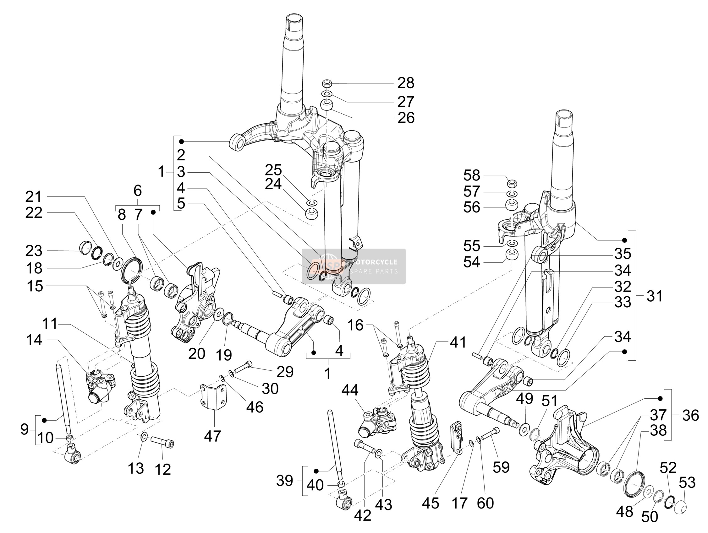 1C006310R, Stoßdämpfer, Links, Vorn, Piaggio, 0
