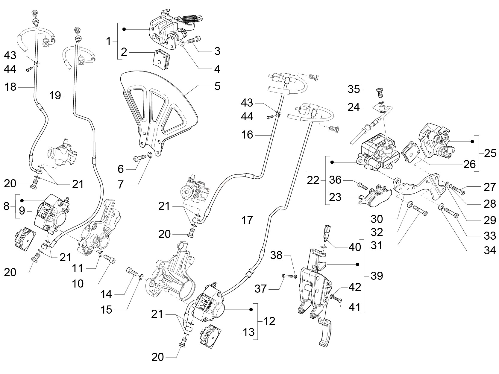Brakes pipes - Calipers (ABS)