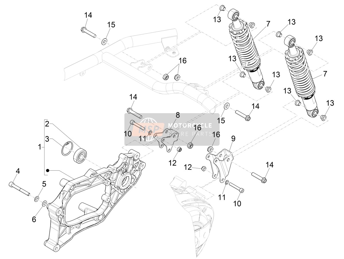 Rear suspension - Shock absorber/s