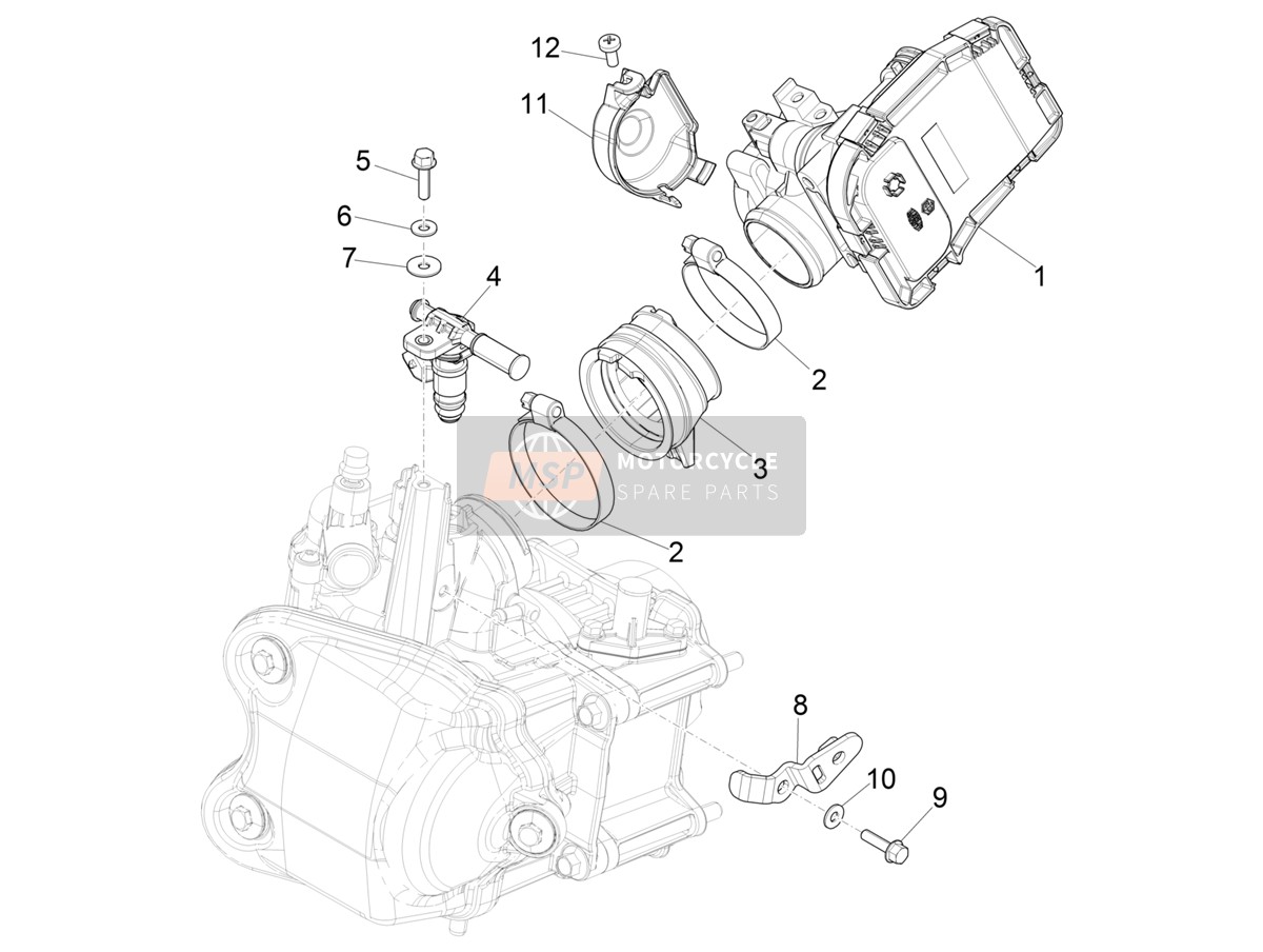 Throttle body - Injector - Induction joint