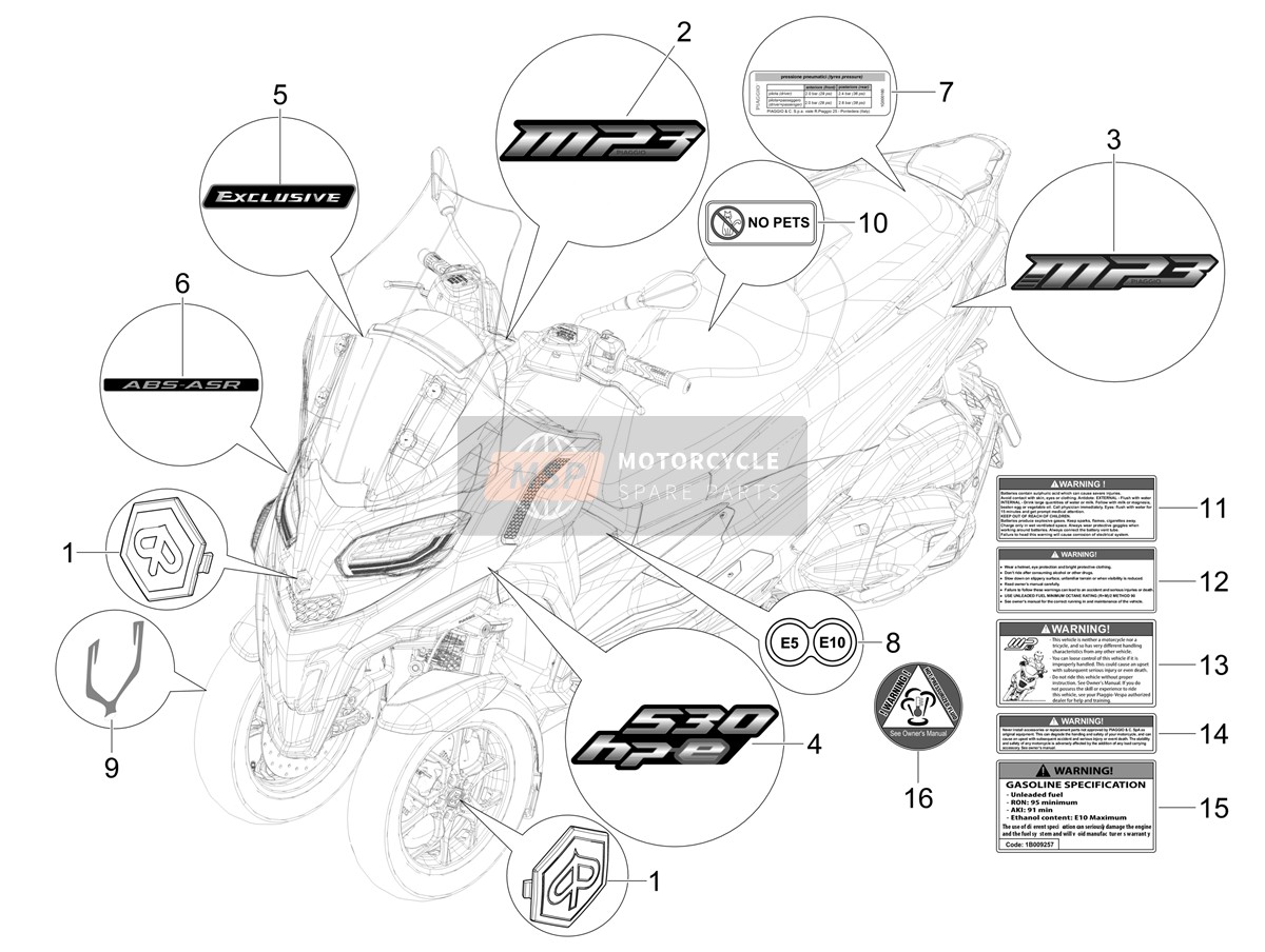 1B009257, Deckel Benzin, Piaggio, 2