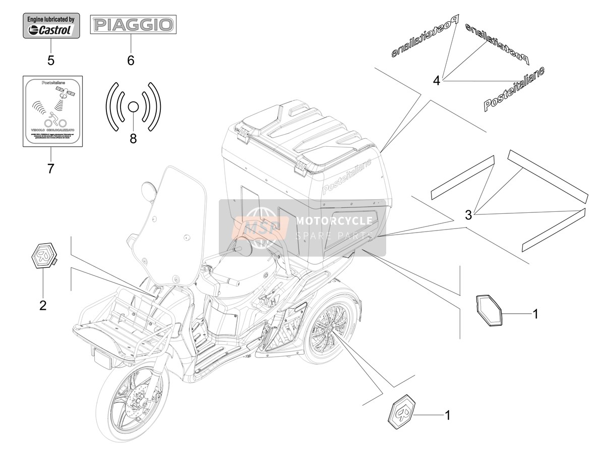 2H002471000A2, Plakette ""Piaggio"", Piaggio, 2