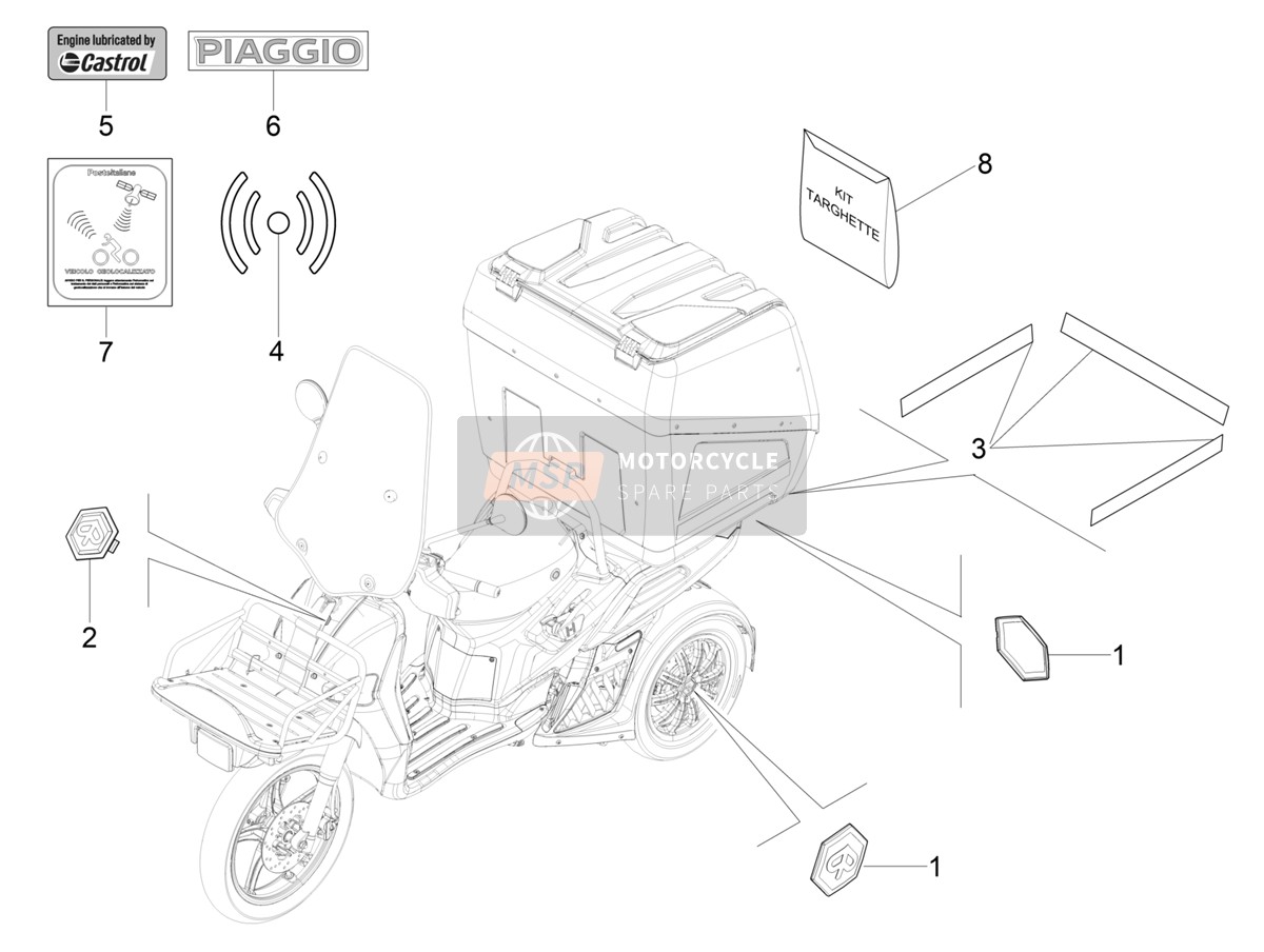 2H002471000A1, Monogramme "Piaggio", Piaggio, 1
