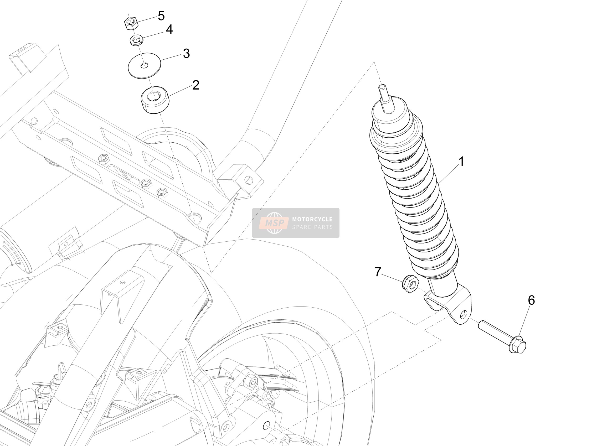 Rear suspension - Shock absorber/s