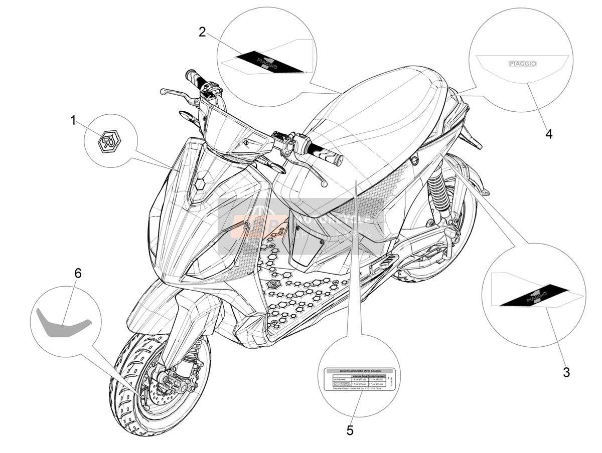 2H004628, Deko, Piaggio, 0
