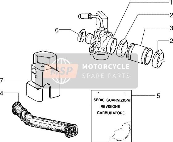 Piaggio Sfera RST 50 1996 Carburador para un 1996 Piaggio Sfera RST 50