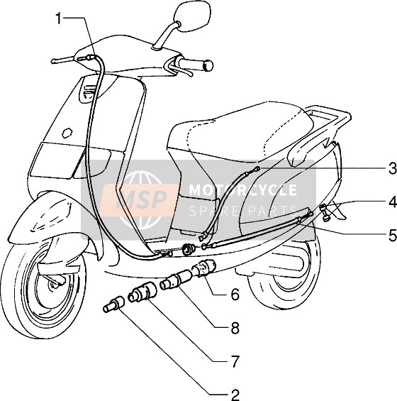 Piaggio Sfera RST 50 1997 Transmisiones para un 1997 Piaggio Sfera RST 50