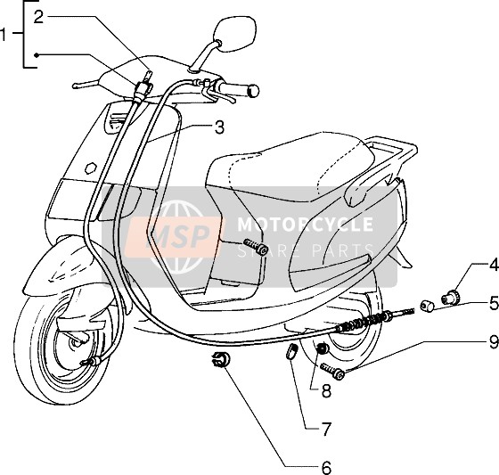 Piaggio Sfera RST 50 1995 Transmisiones (2) para un 1995 Piaggio Sfera RST 50