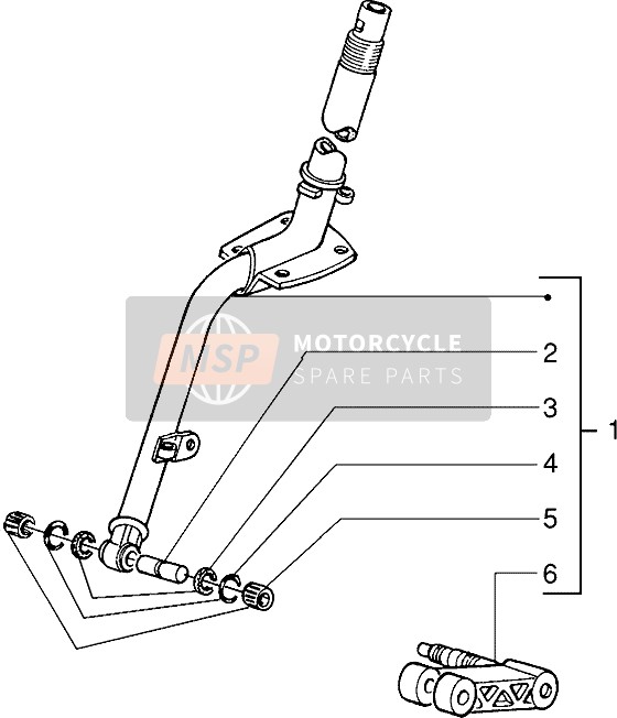 Piaggio Sfera RST 50 1997 Steering Column for a 1997 Piaggio Sfera RST 50