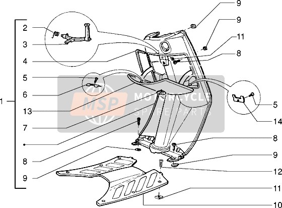 Piaggio Sfera RST 50 1997 Front Glove Compartment for a 1997 Piaggio Sfera RST 50