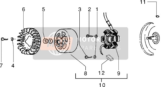 Piaggio Sfera RST 80 1994 Flywheel Magnets for a 1994 Piaggio Sfera RST 80