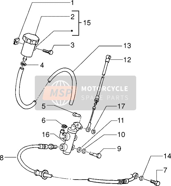 Piaggio Sfera RST 80 1995 Front Brake Cylinder for a 1995 Piaggio Sfera RST 80