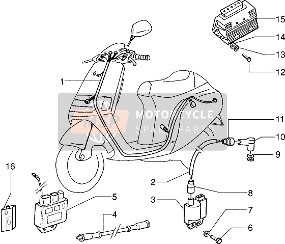 Piaggio Skipper 125 1997 Aparatos eléctricos para un 1997 Piaggio Skipper 125