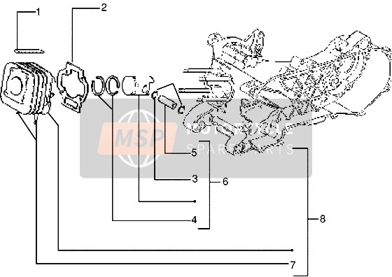 2239414, Zuigerpen, Piaggio, 1